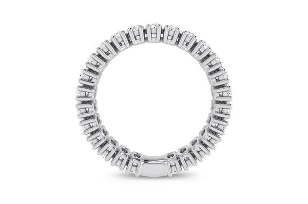 Bande d'éternité taille ovale diamant 2,50 ct bande entièrement naturelle or blanc 14 carats