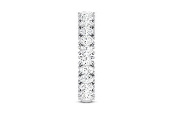 Bande d'éternité taille ovale diamant 2,50 ct bande entièrement naturelle or blanc 14 carats
