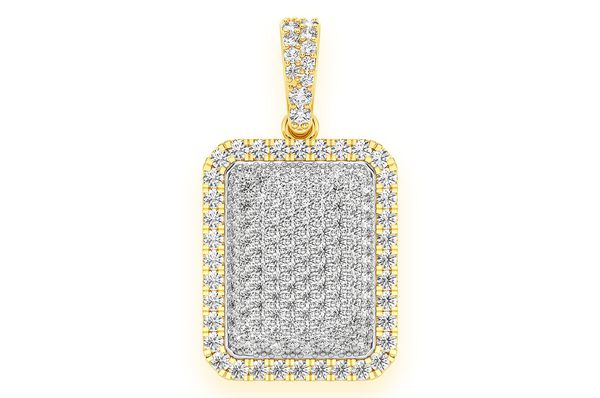 0.65ct Diamond Pillow Double Layer Pendant 18K Solid Gold