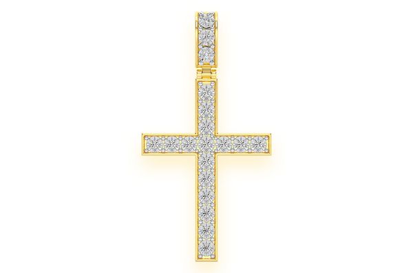 0.75ct Diamond Miracle Set Cross Pendant 18K Solid Gold