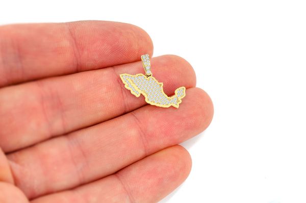 0.33ct Diamond Mexico Pendant 18K Solid Gold
