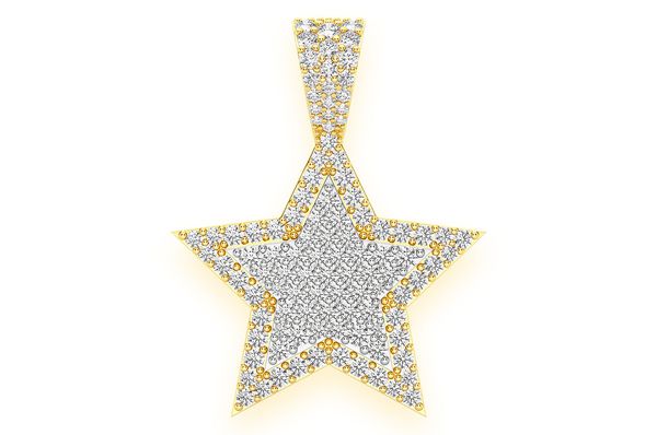 1.00ct Diamond Star Double Layer Pendant 18K Solid Gold