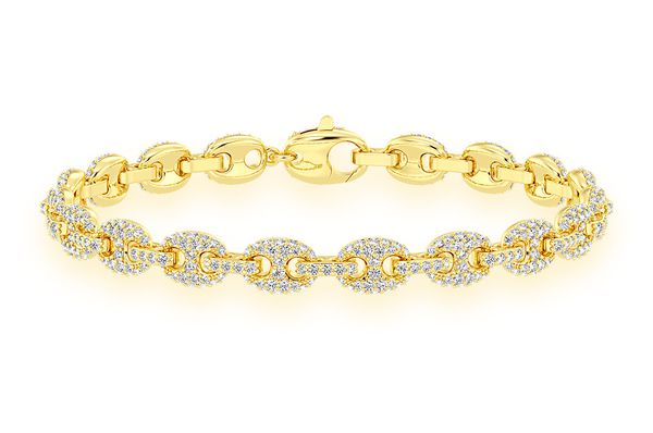 Bracelet en diamant Mariner Link 2,75 ct 5 mm en or massif 14 carats