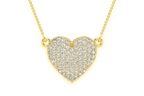 Erkals Jewellers Bubbly Heart Pendant 18K Gold Diamond 0.25ctw