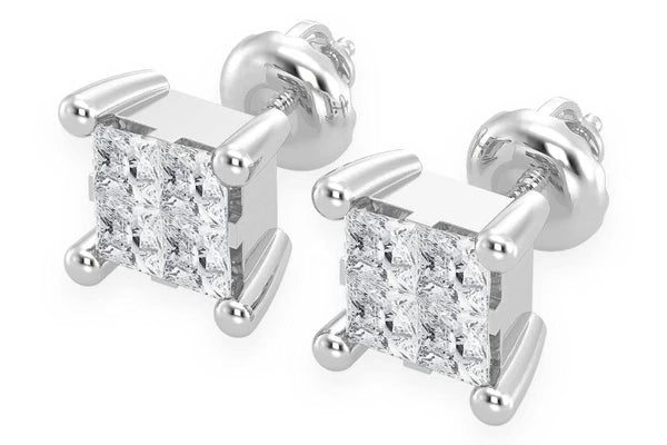 Erkals Jewellers Quad Stud Earrings 18K Gold 0.25ctw