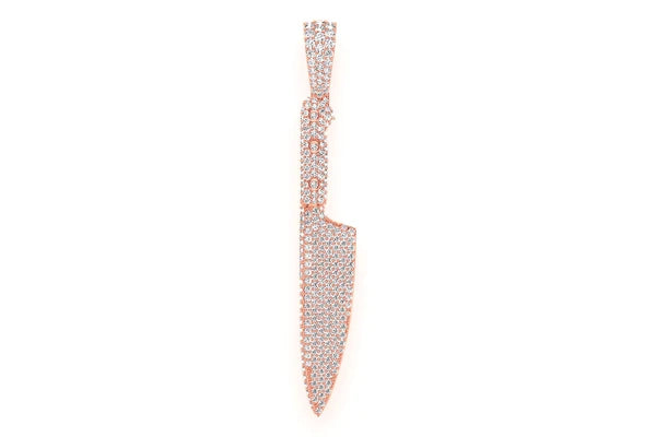 Erkals Jewellers Chef Knife Pendant 18K Gold Diamond 2.25ctw