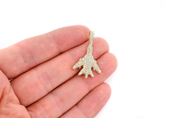 Erkals Jewellers Jet Pendant 18K Gold Diamond 1.25ctw