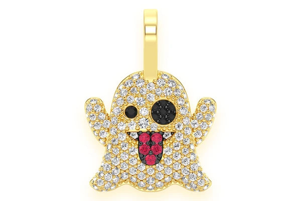 Erkals Jewellers Ghost Emoji Diamond Pendant 18K Gold 0.50ctw