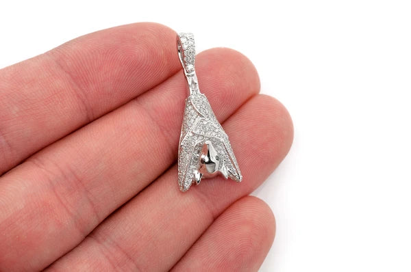 Erkals Jewellers Hanging Bat Pendant 18K Gold Diamond 0.75ctw