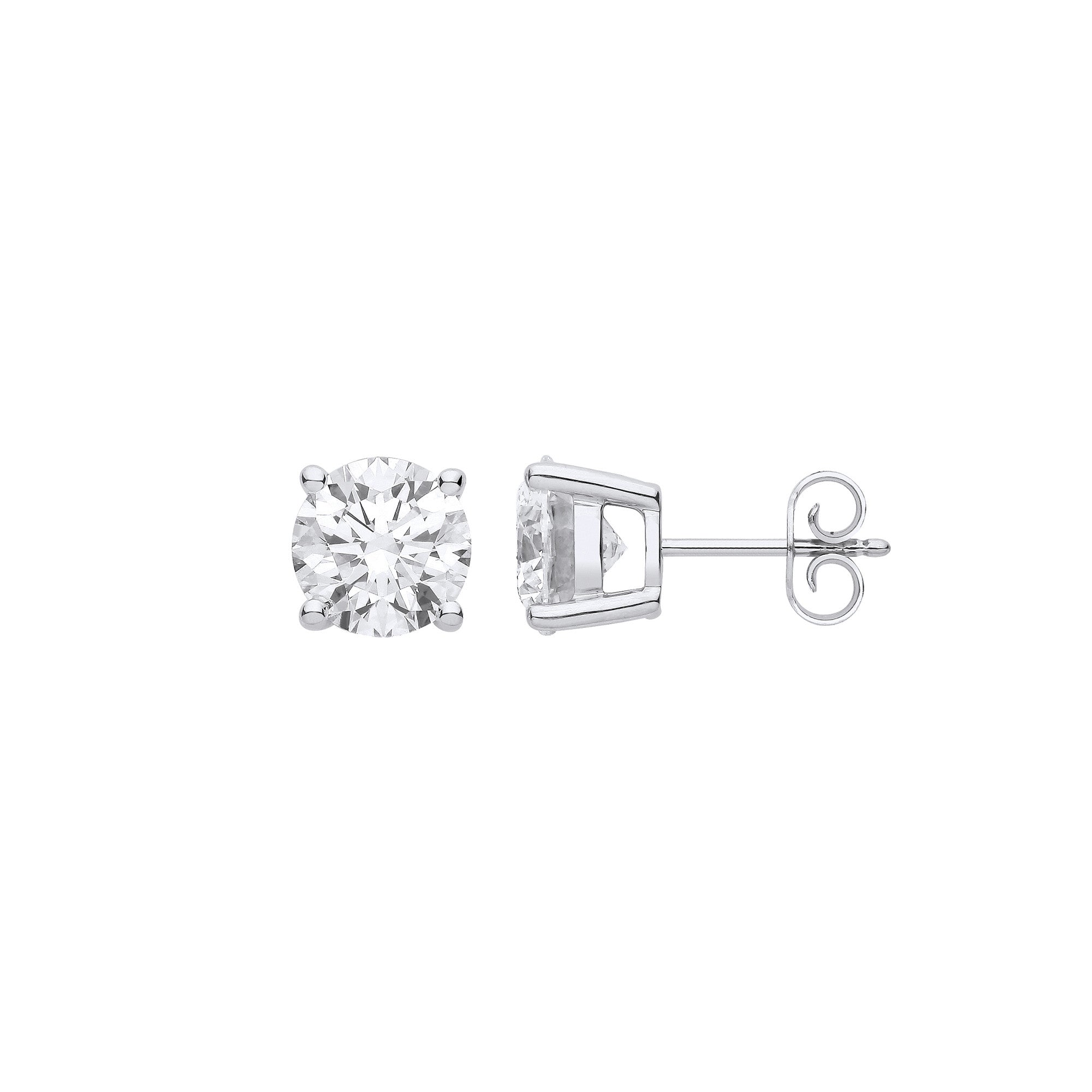 18ct White Gold Brilliant Cut 3.00ct Lab Grown Diamond Stud Earrings