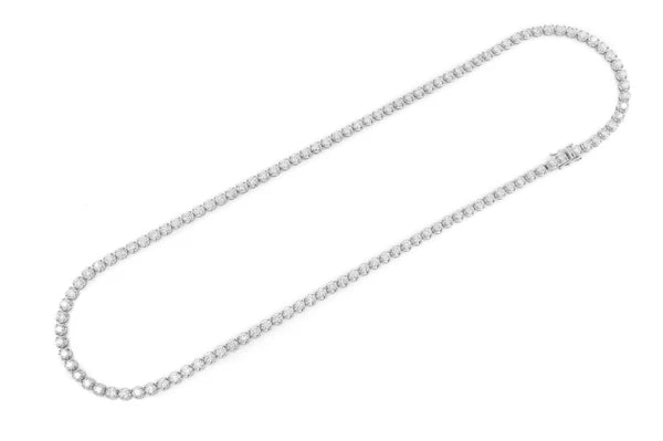 Erkals Jewellers 12pt Crown Set Diamond Tennis Necklace 18K Gold 14.00ctw