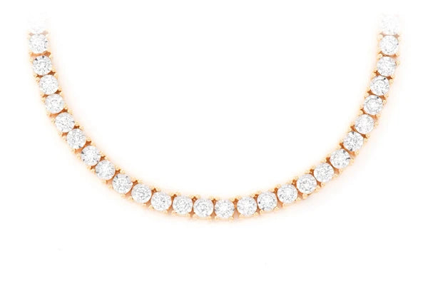 Erkals Jewellers 6pt Miracle Set Diamond Tennis Necklace 18K Gold 8.95ctw