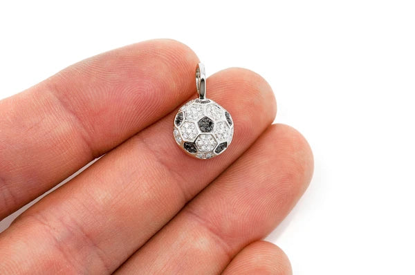 Erkals Jewellers Soccer Futbol Pendant 18K Gold Diamond 0.25ctw