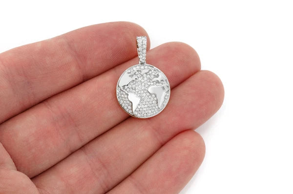 Erkals Jewellers World Globe Pendant 18K Gold Diamond 0.75ctw