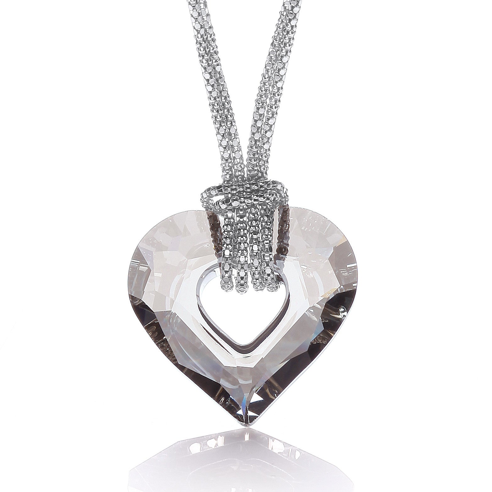 Crystal Heart Fancy Chain 17"/43cm