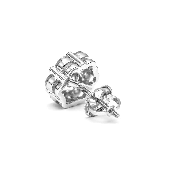 Erkals Jewellers Flower Stud Earrings 18K Gold 2.00ctw