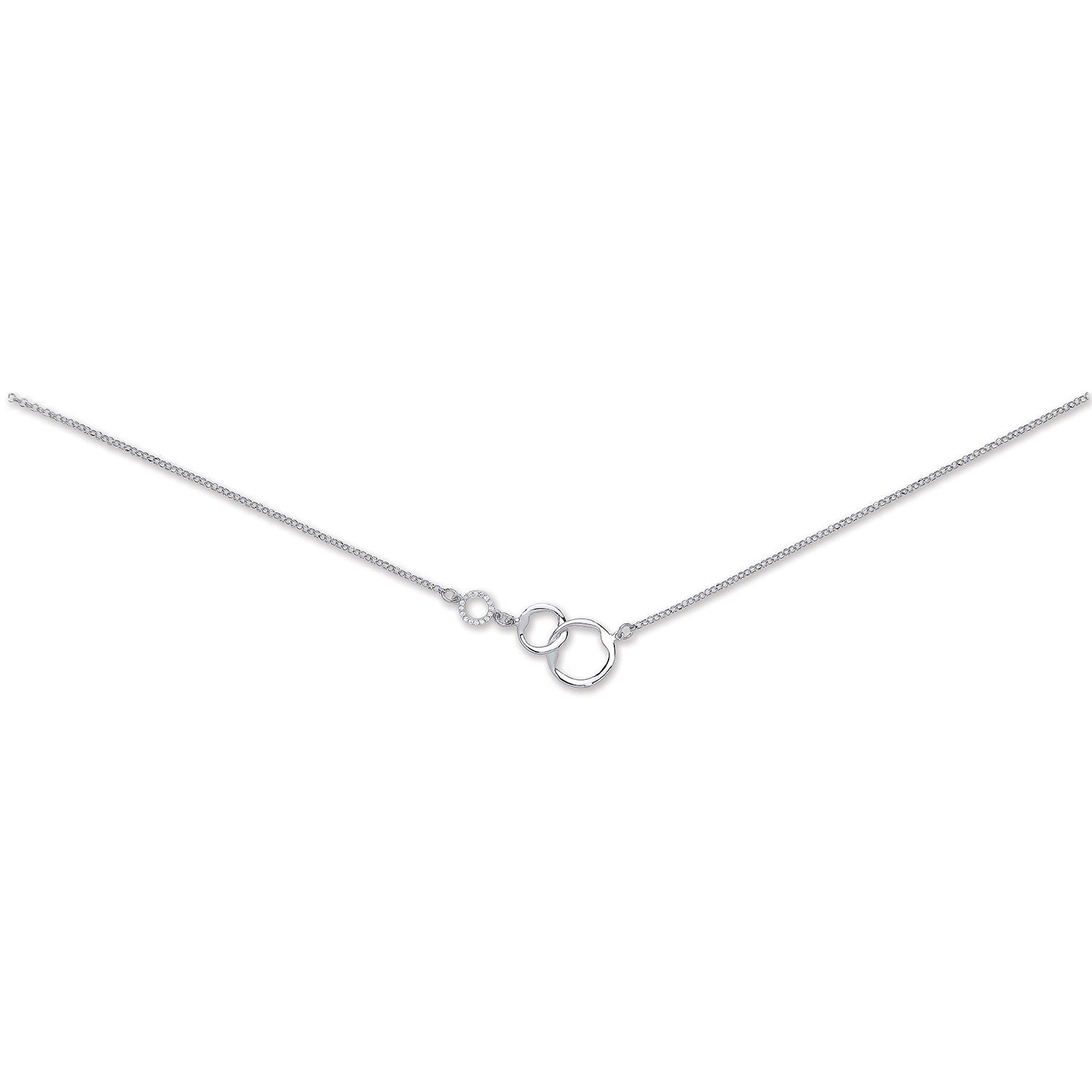 Silver Interlocking Circle Link Chain