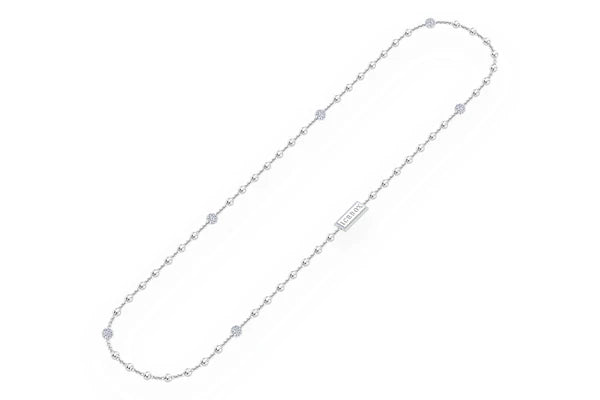 Erkals Jewellers Diamond Bead Rosary Chain 18K Gold 2.75ctw