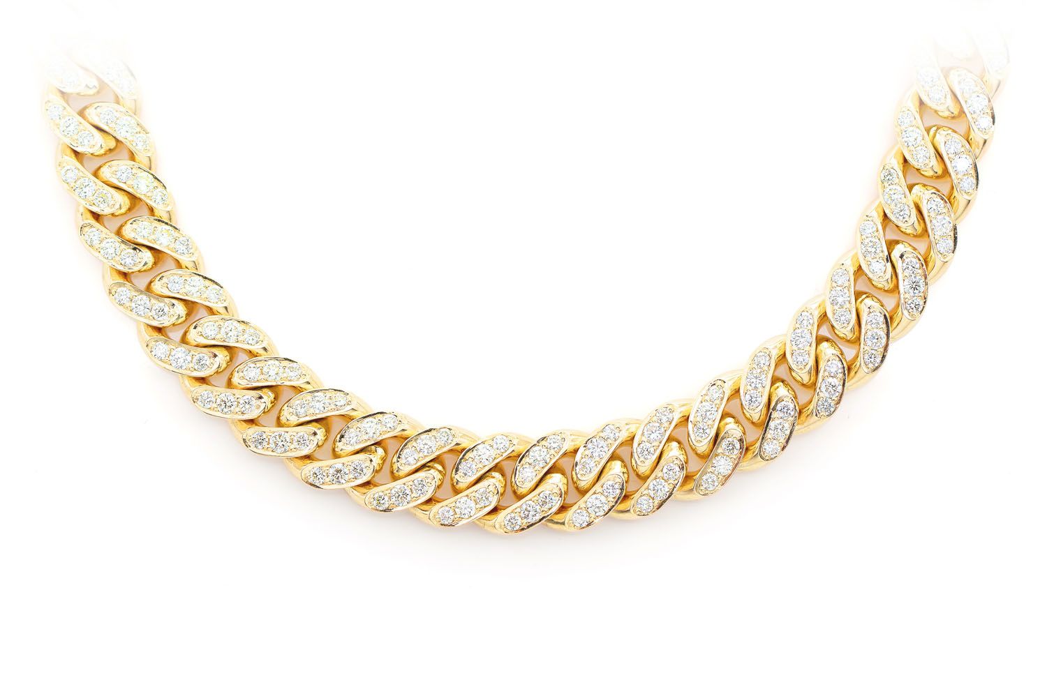 Erkals Jewellers Miami Cuban Link Necklace 8mm 18K Gold 9.00ctw