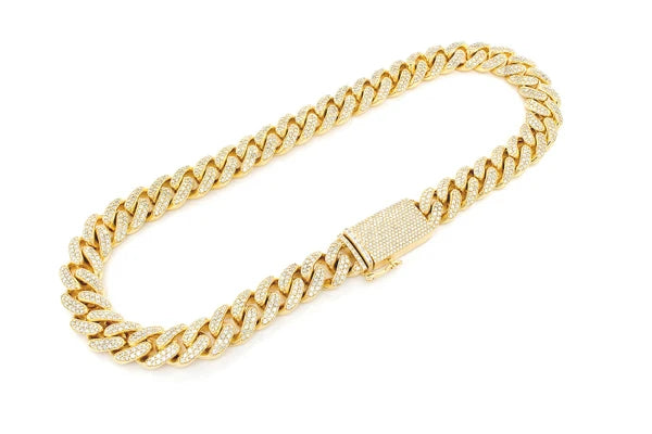 Erkals Jewellers 18mm Miami Cuban Diamond Necklace 18K Gold 37.00ctw