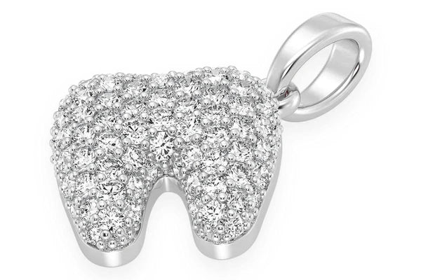 Erkals Jewellers Molar Tooth Diamond Pendant 18K Gold 0.50ctw