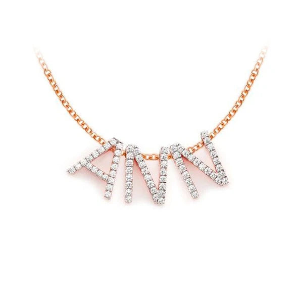 Erkals Jewellers Letters & Numbers Pendant 18K Gold Diamond 0.10ctw
