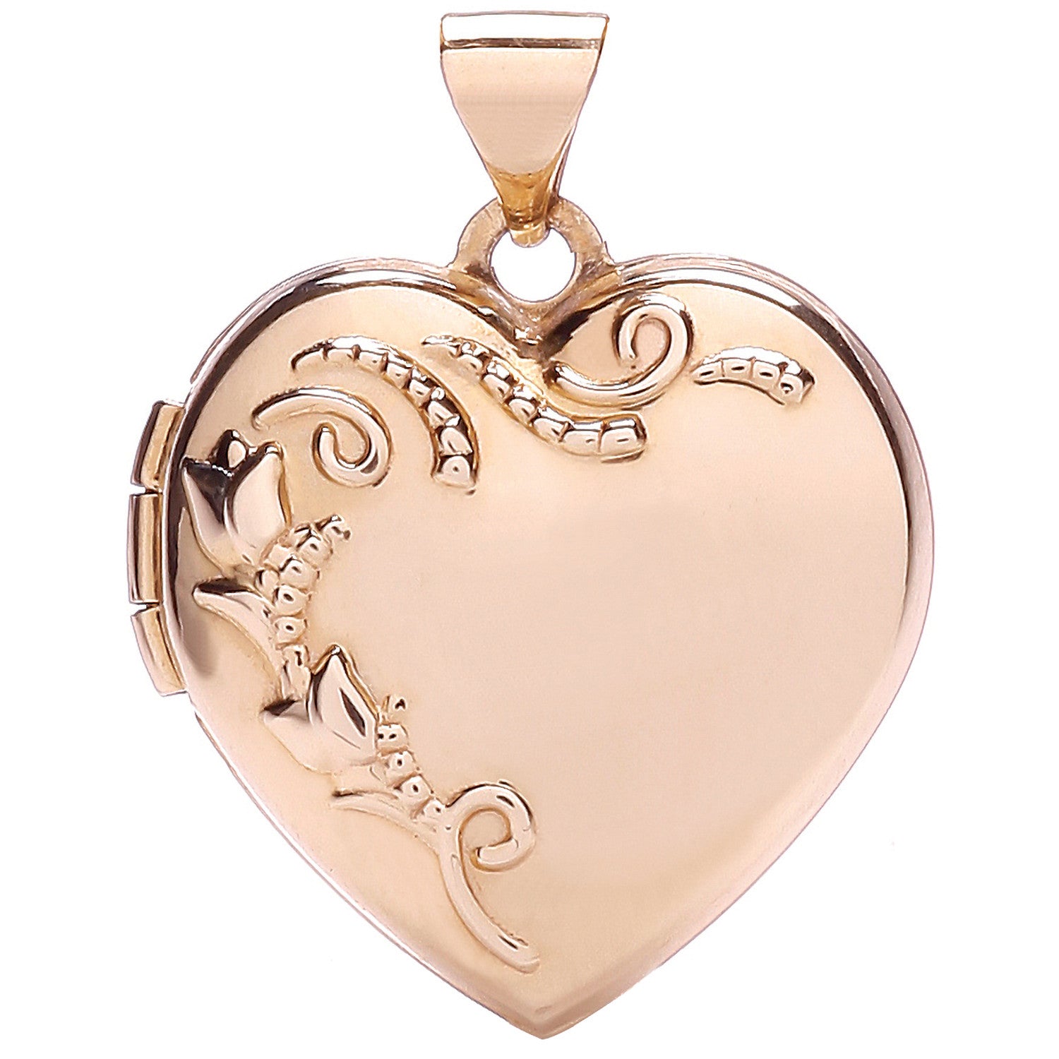 R/G Heart Shape Locket with design