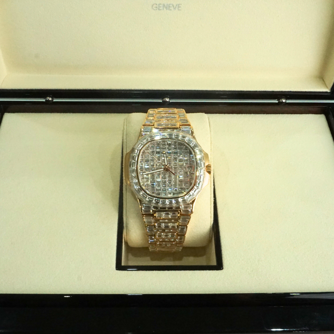 Patek Philippe Nautilus 5711-1R Diamond Baguette 18K Rose Gold