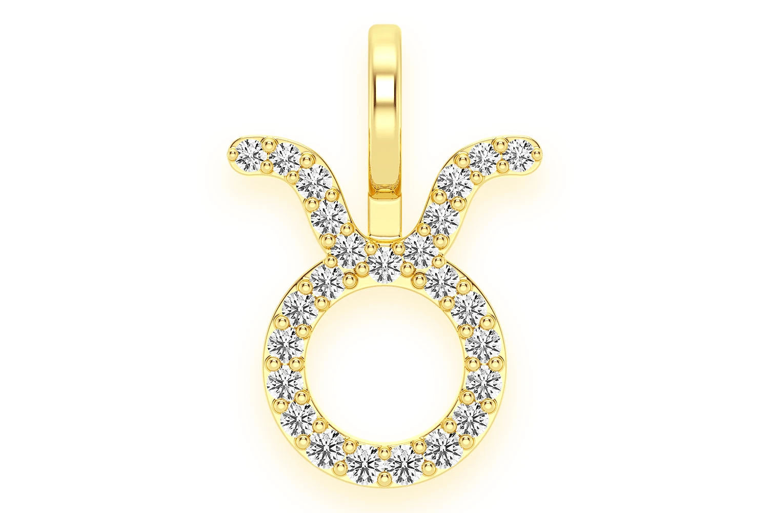 Erkals Jewellers Taurus Zodiac Pendant 18K Gold Diamond 0.10ctw