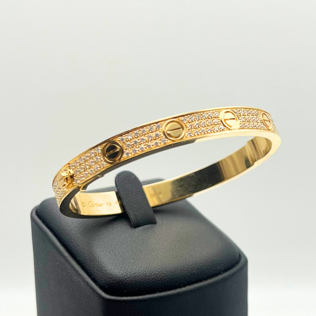 Cartier Love Bracelet Diamond-Paved 18K Rose Gold