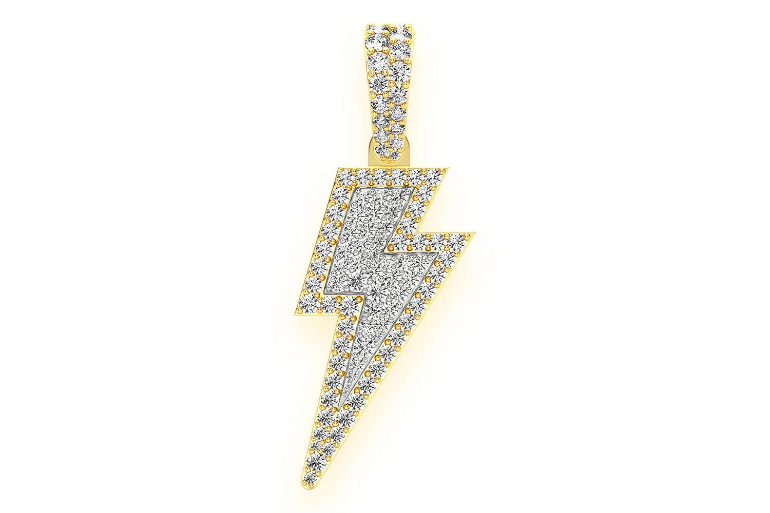 Erkals Jewellers Lightning Bolt Diamond Pendant 18K Gold 1.25ctw