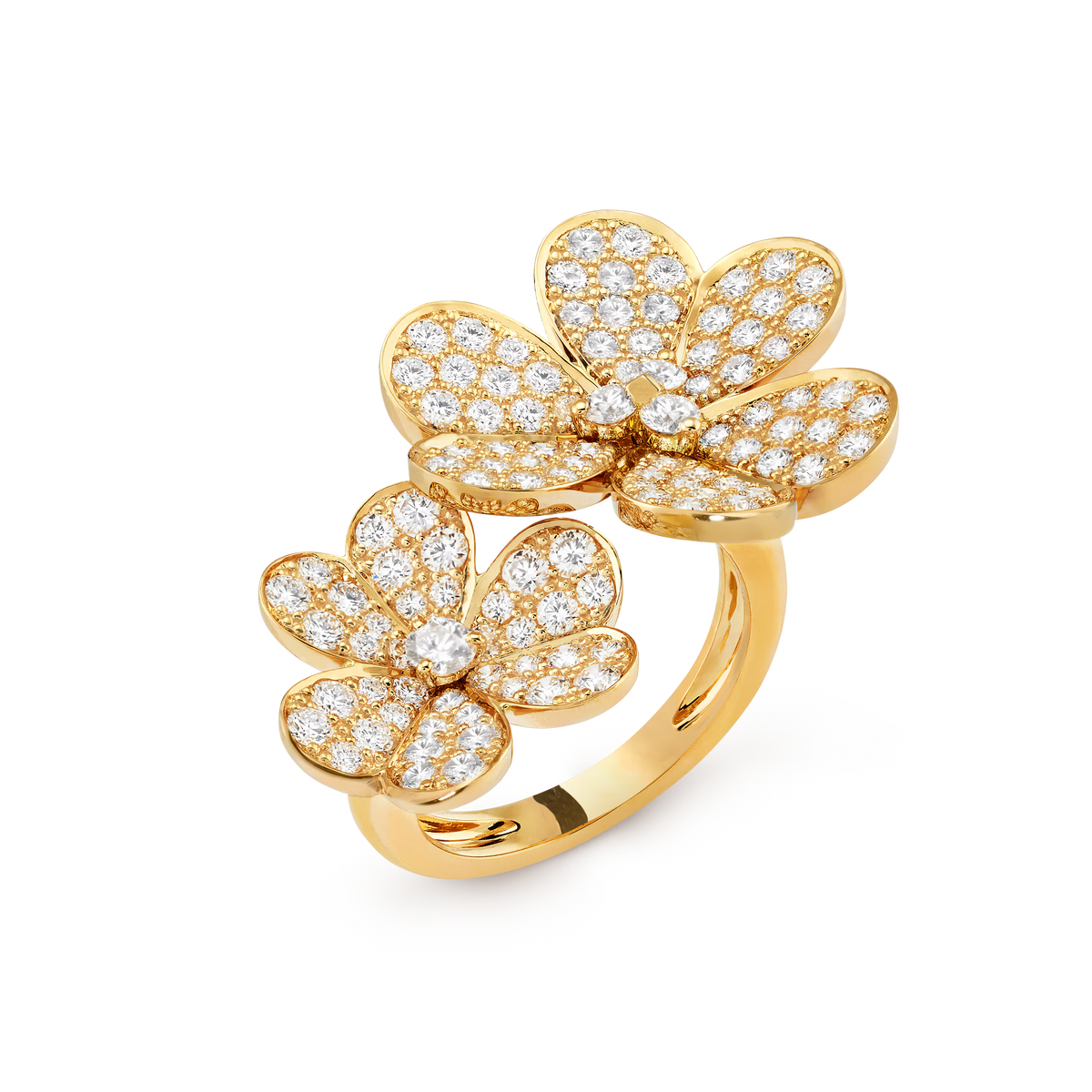 Van Cleef & Arpels Frivole 2.10 Ct Diamond Between the Finger Ring 18K Yellow Gold