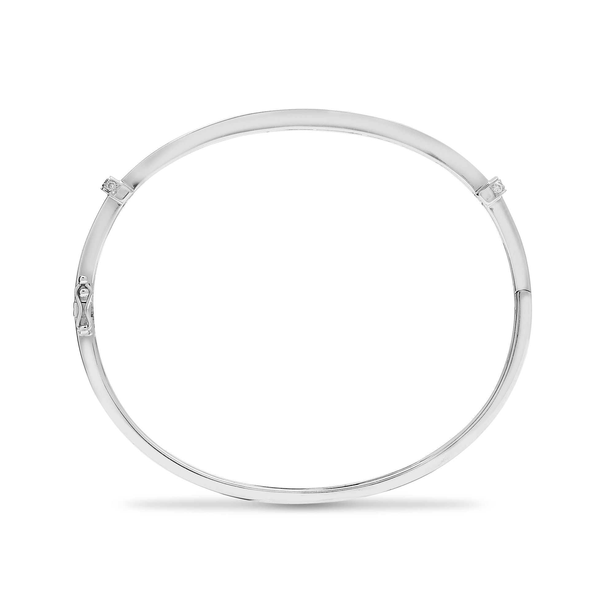 18BG002 | 18ct White Gold Natural Diamond Bangle