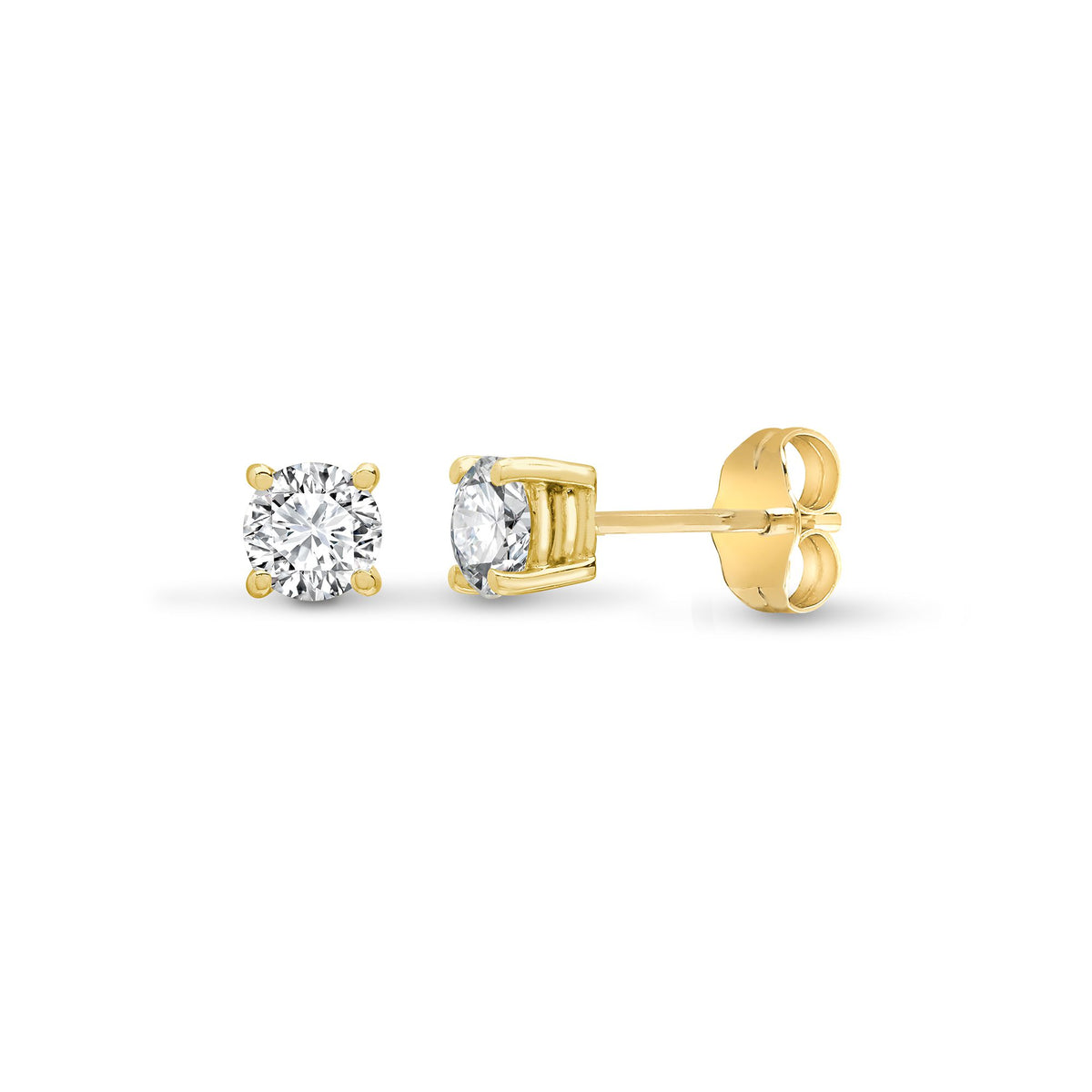 18ct Gold 20pts Claw set Earrings