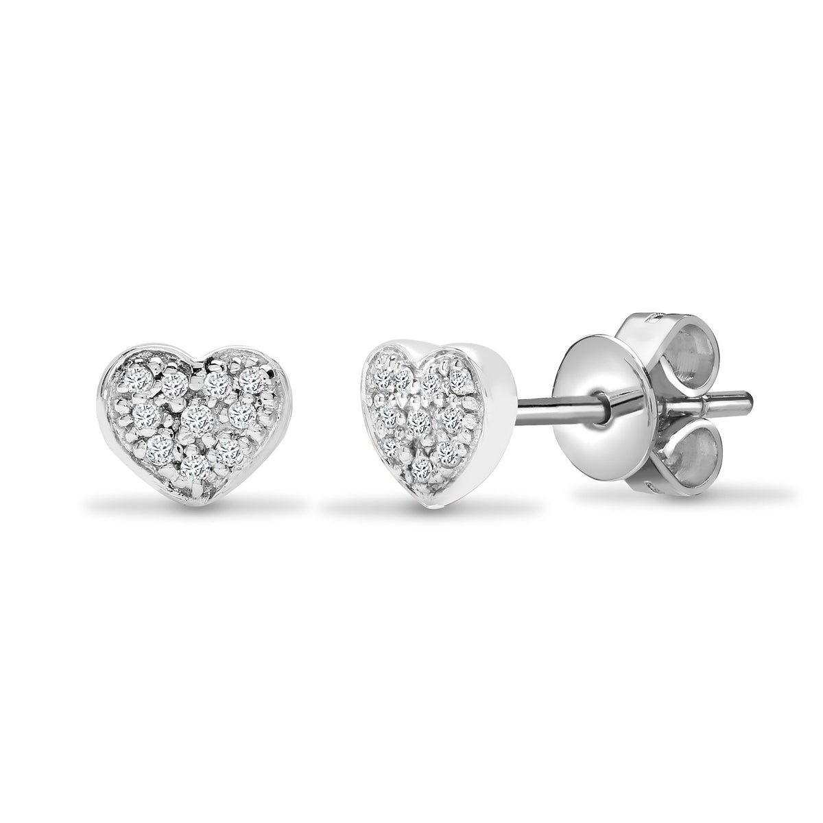 18ct White Gold Natural Diamond Earrings