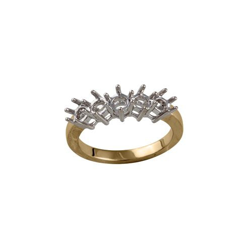 18ct Yellow and white 1ct Natural Diamond Ring Mount