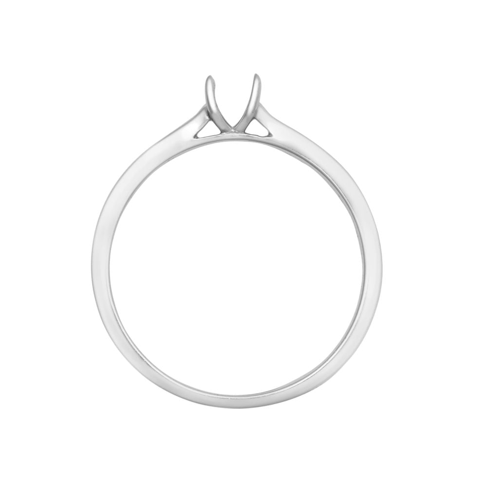 18ct White Gold Natural Diamond Channel-set Wed-fit Ring Mount- Holds