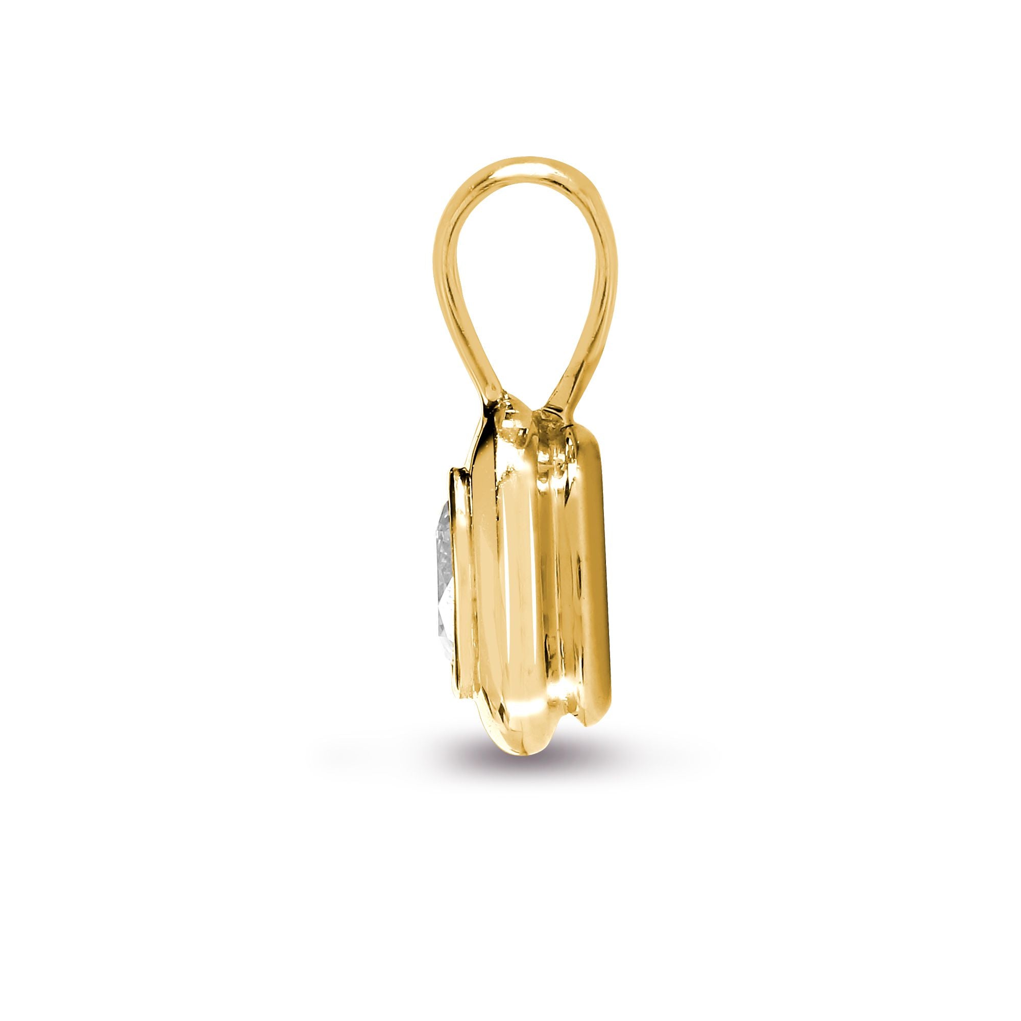 18ct Yellow Gold 25pts Rub over Pendant