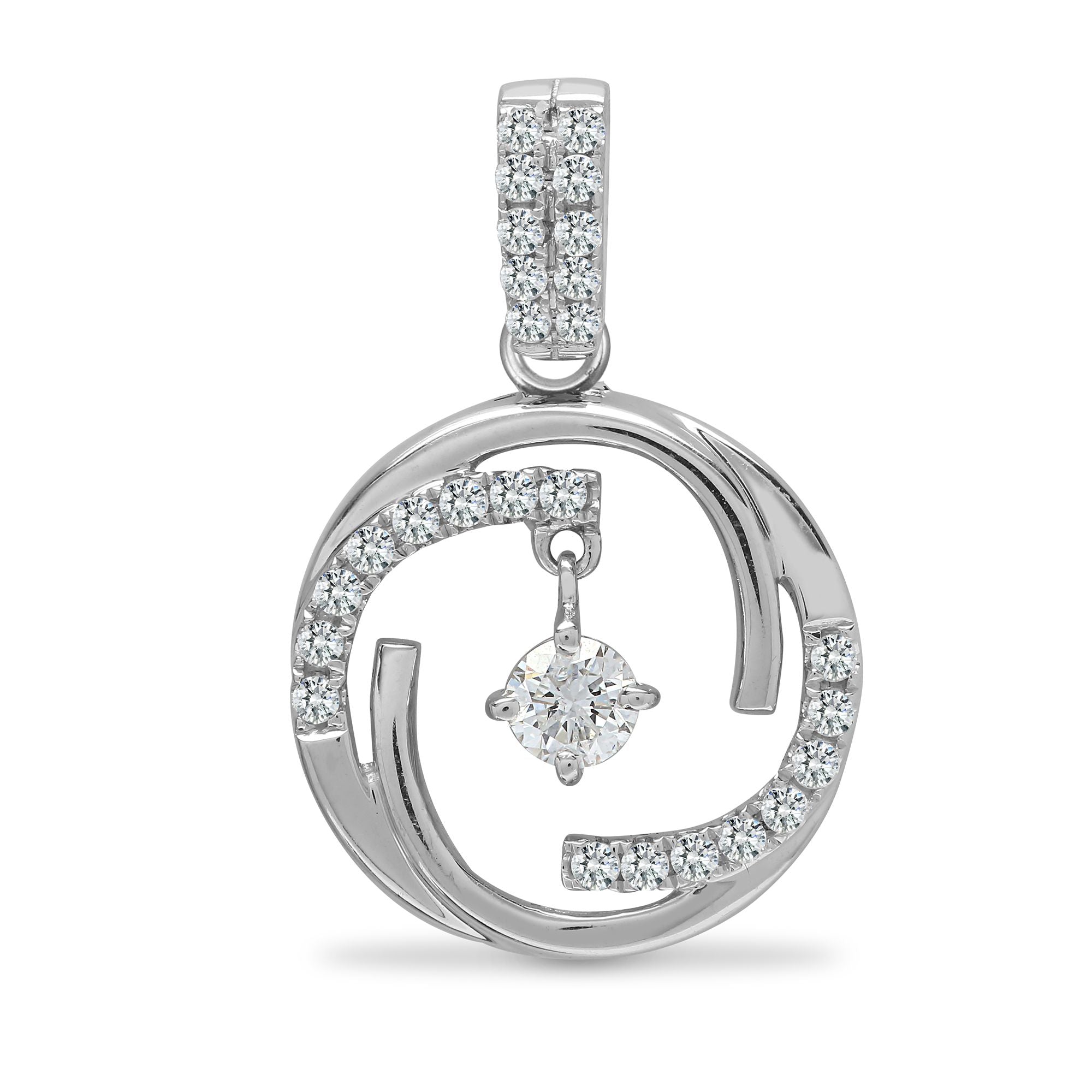 18P286 | 18ct White 0.40ct Natural Diamond Pendant