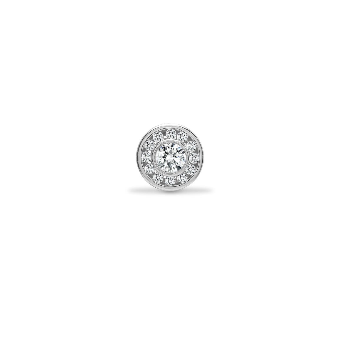 18ct White 0.25ct Natural Diamond Cluster Pendant