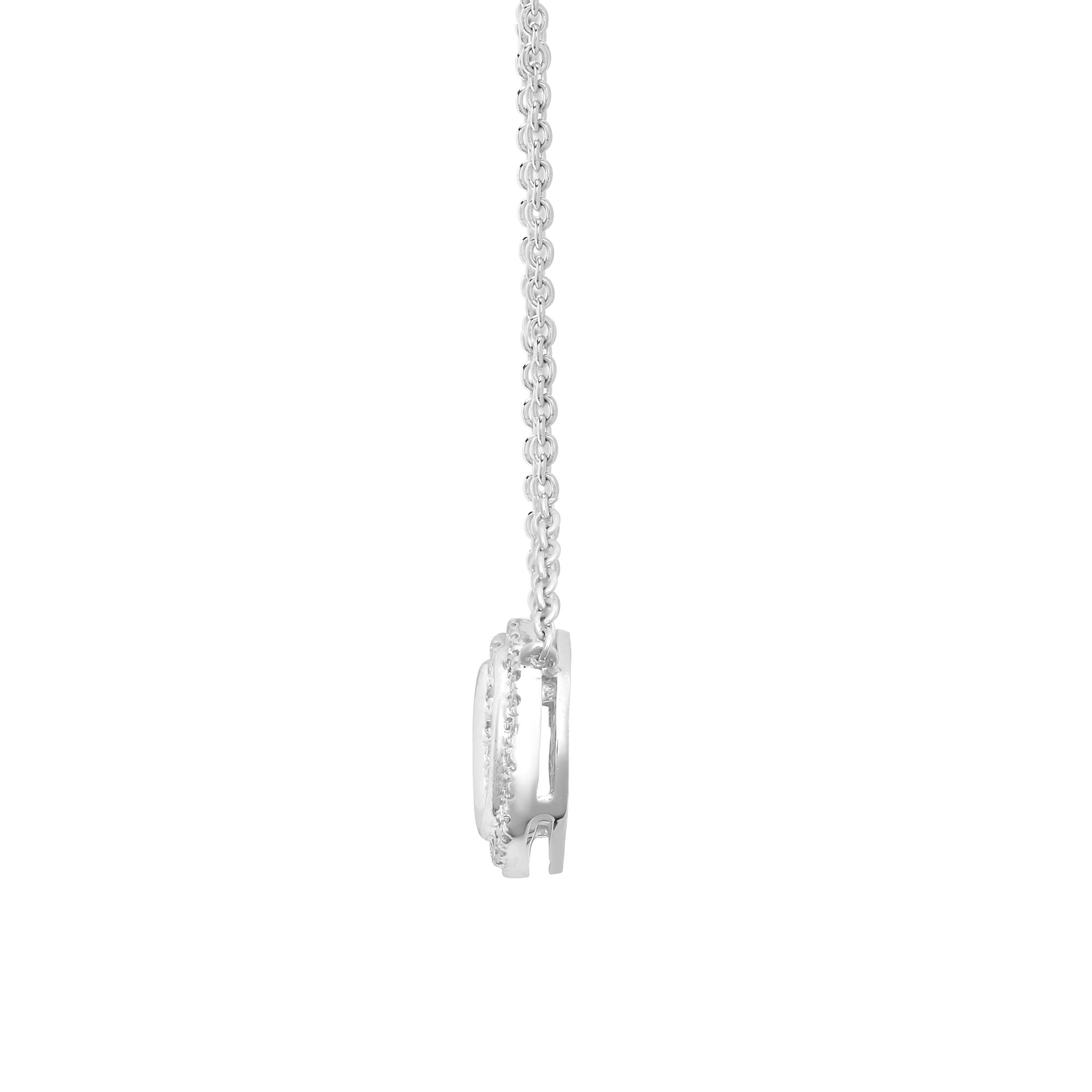 18ct White 0.20ct Natural Diamond Infinity Pendant + 18" Chain included