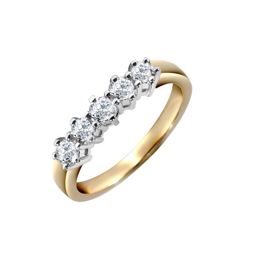 18ct 75pts Natural Diamond Ring