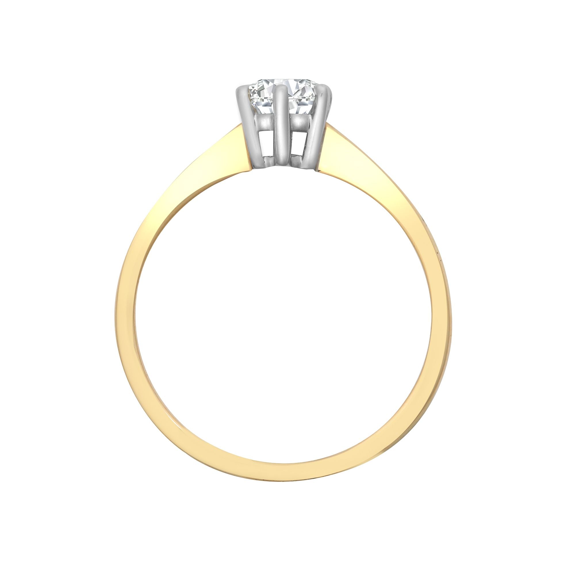 18R306-025-GSI1 | 18ct Yellow Gold 25pts Solitaire Natural Diamond Ring