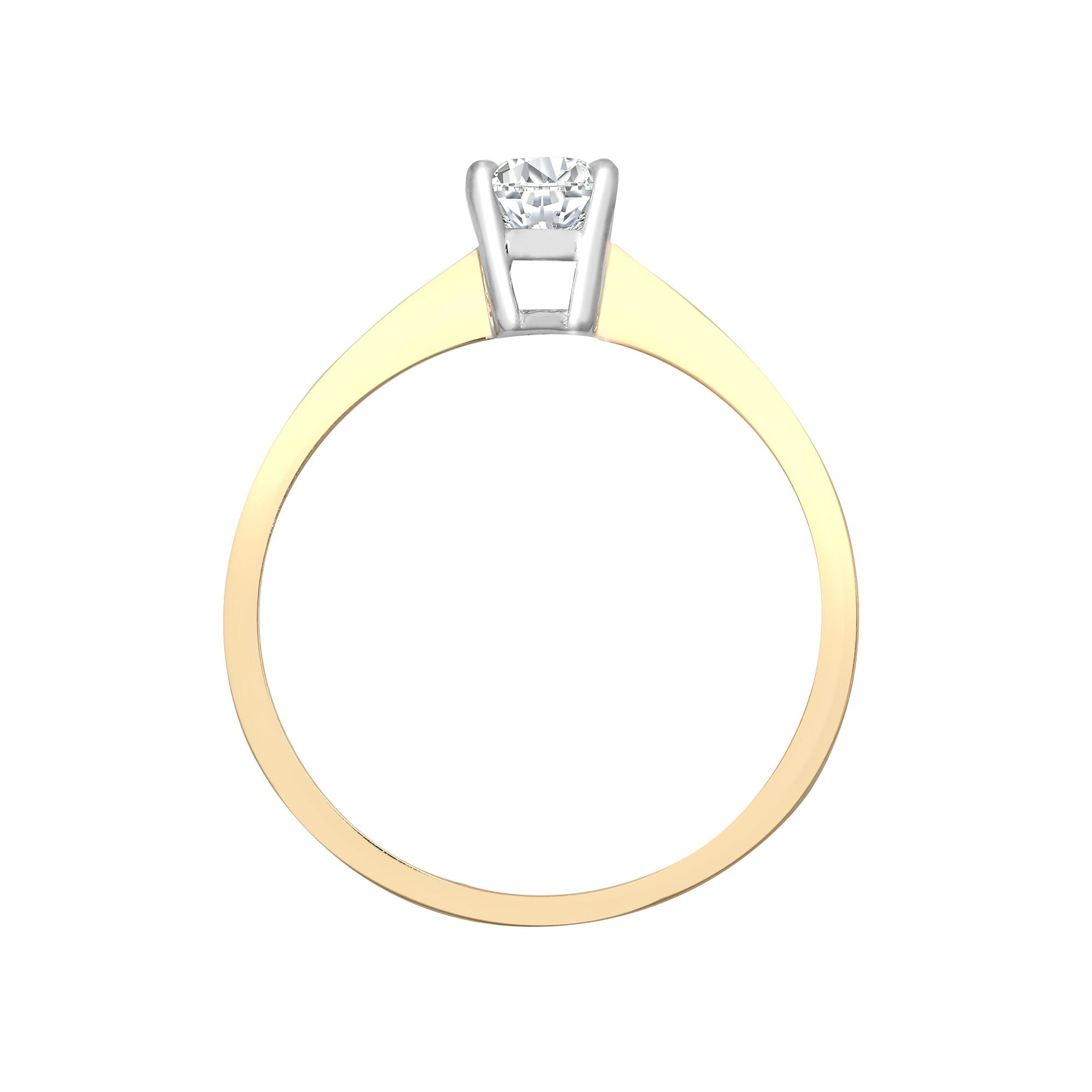 18R316-025-GSI1 | 18ct Yellow Gold 25pts Solitaire Natural Diamond Ring