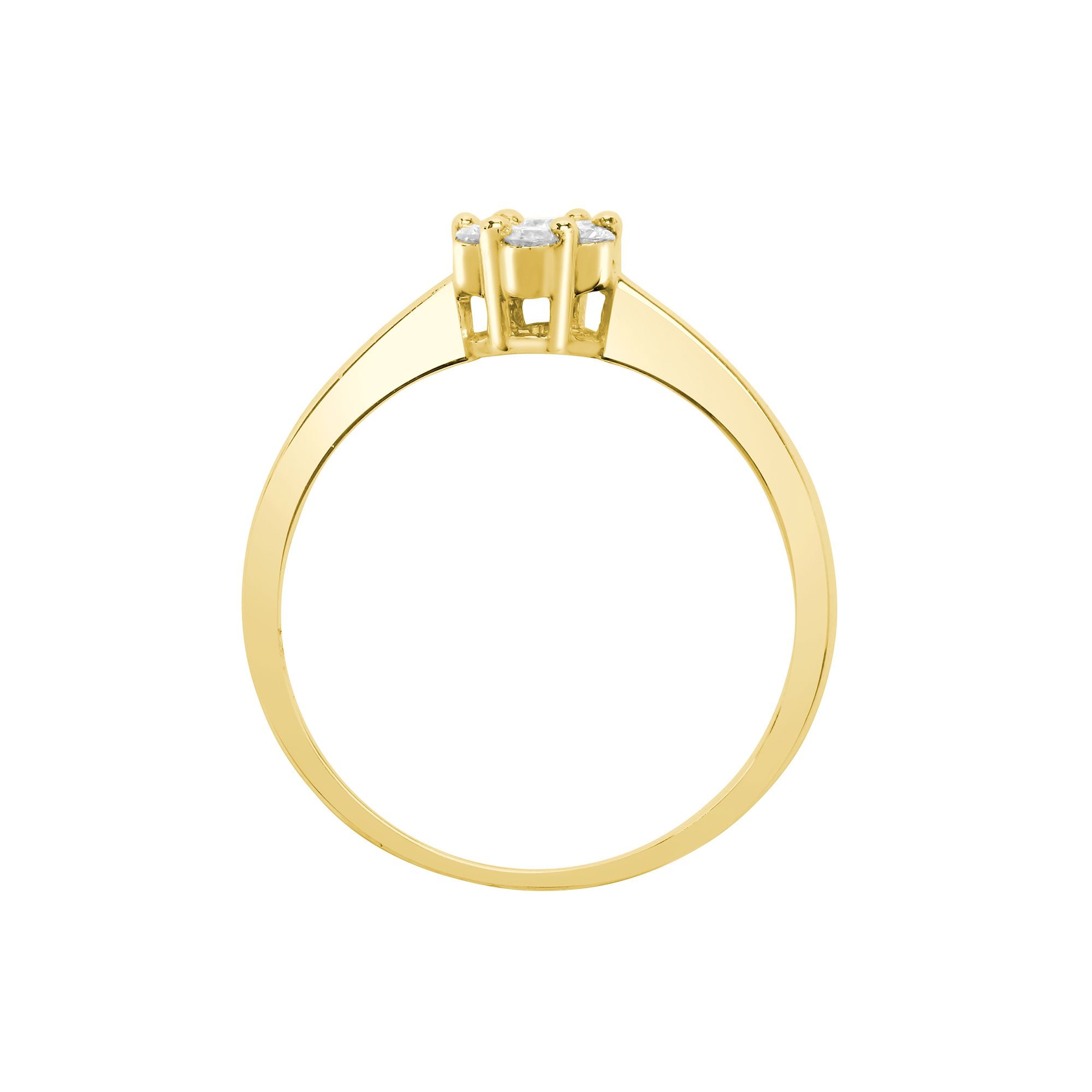 18R741 | 18 Yellow Gold 24pts Natural Diamond Ring