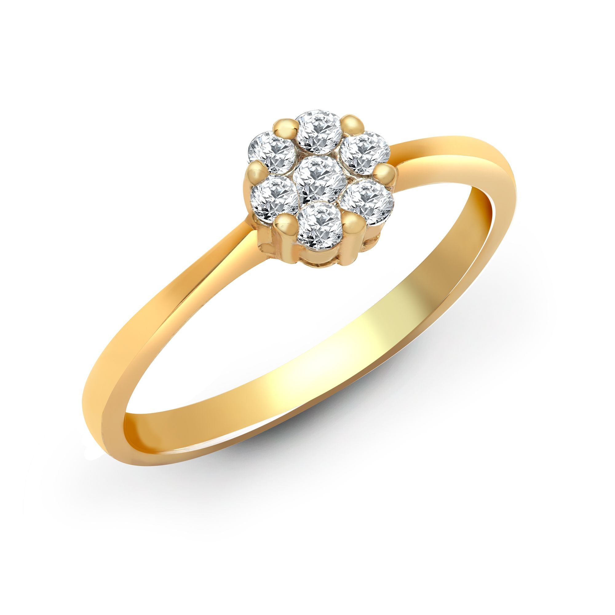 18R741 | 18 Yellow Gold 24pts Natural Diamond Ring