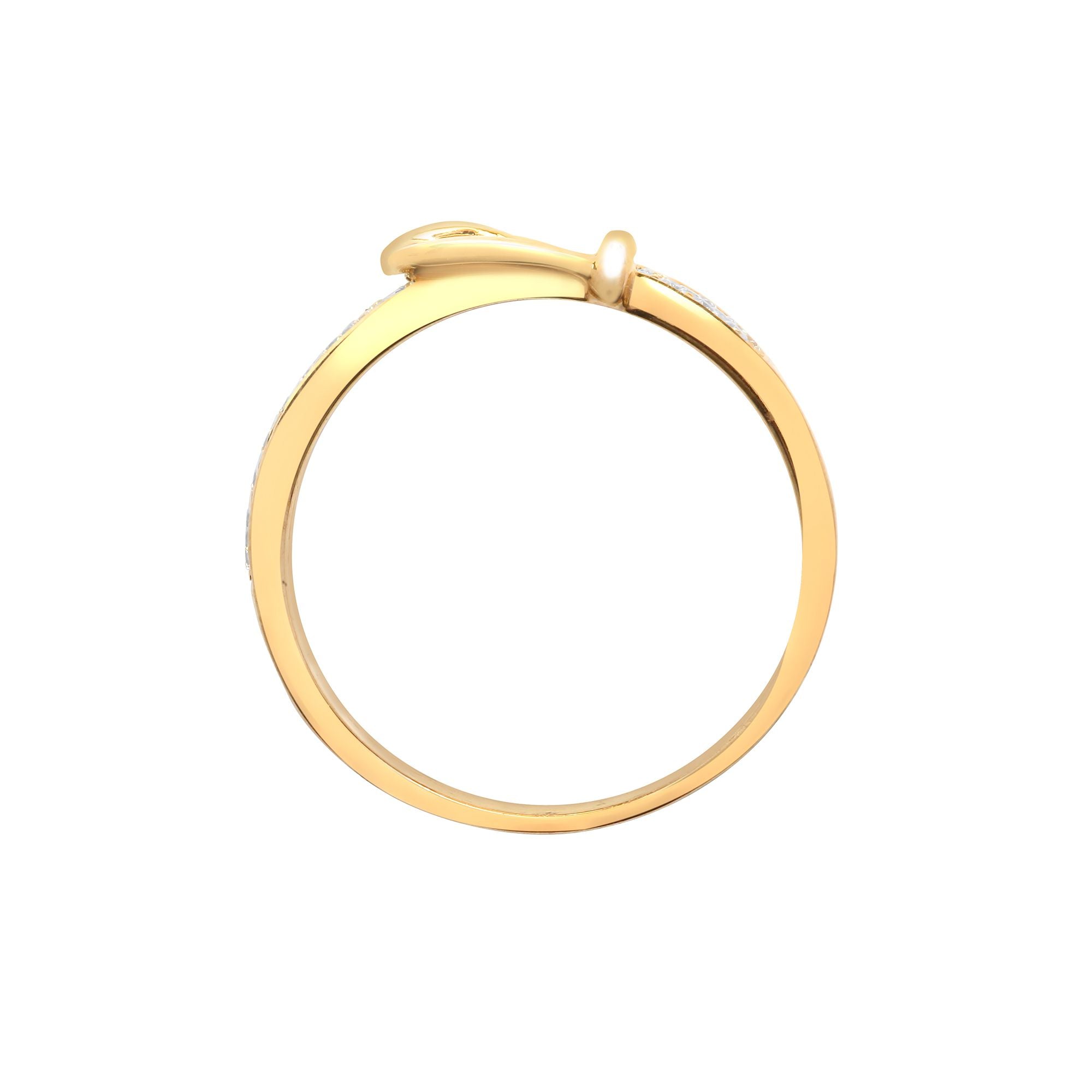 18R766 | 18ct Yellow 0.34ct Natural Diamond Buckle Ring