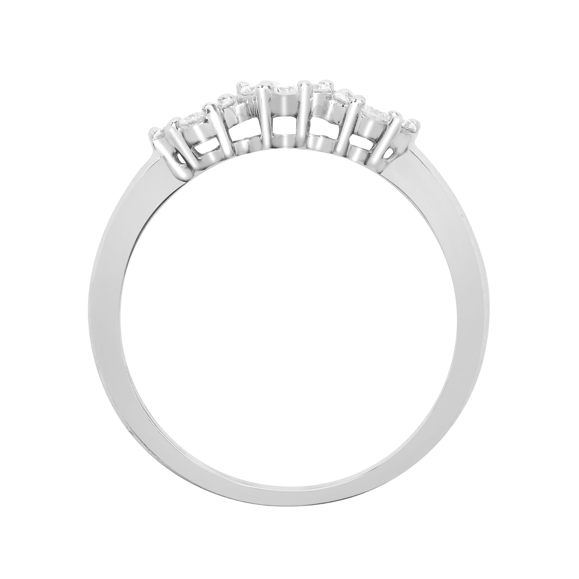 18R776 | 18ct White 1.50ct Natural Diamond 3 x 7 Cluster Ring