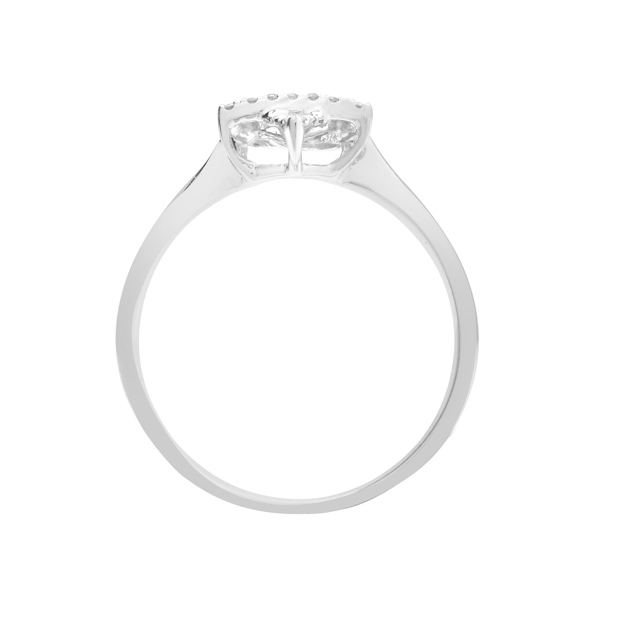 18R791 | 18ct White 0.13ct Natural Diamond Star of David Ring