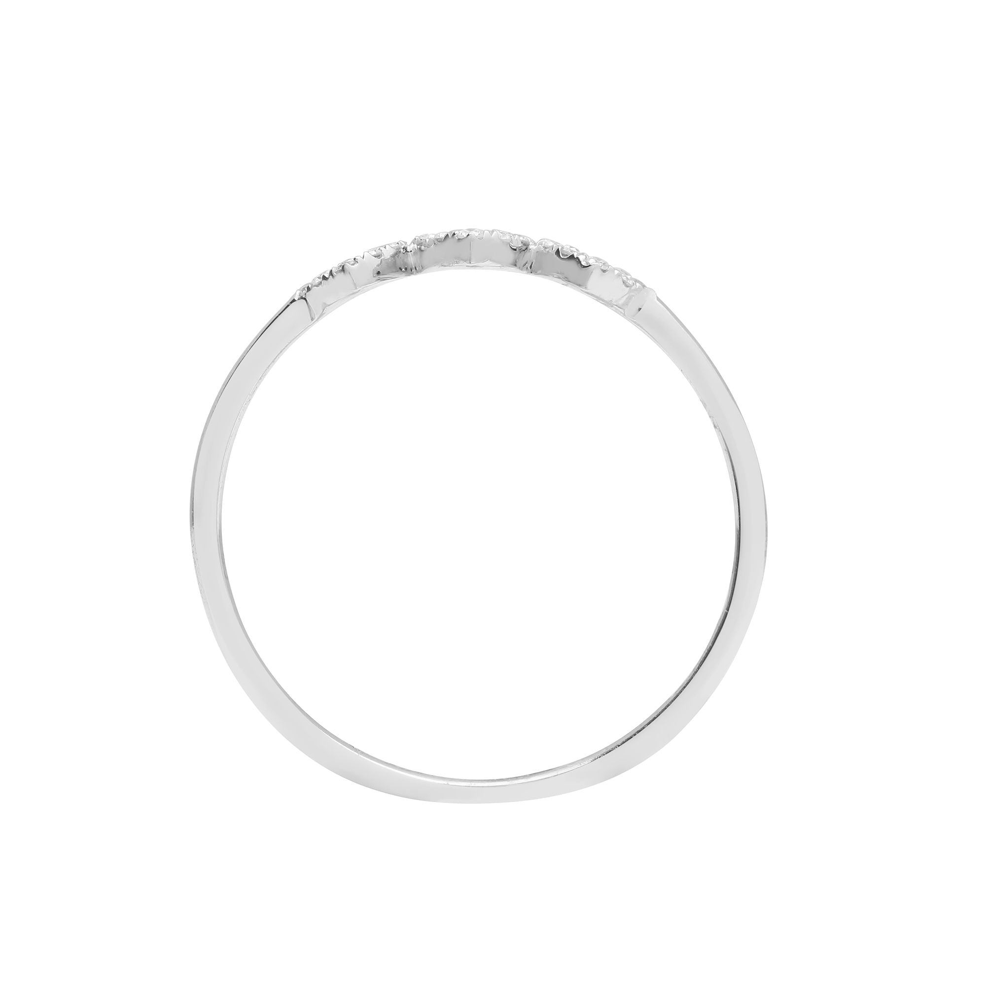 18R795 | 18ct White 0.10ct Natural Diamond 3 x Heart Ring